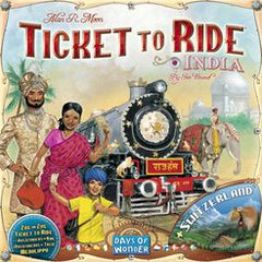 Ticket to ride : Expansion Map India & switzerland Map 2 - Play Board Games